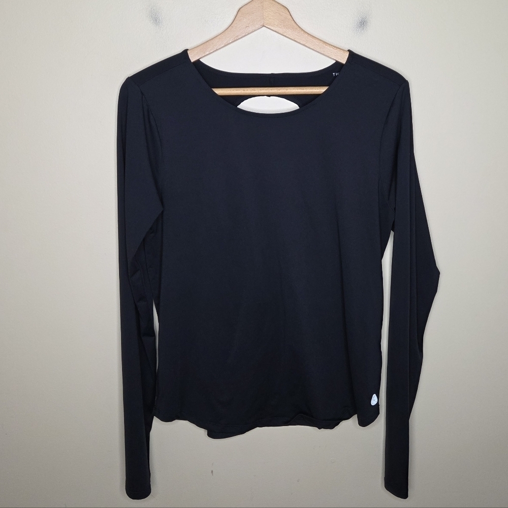 Threads 4 Thought | Black Circle Cutout Back Athleisure Top Size Medium